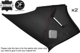 RED STITCH 2X C PILLAR LEATHER COVERS FITS CHRYSLER 300C CRD SALOON 2005-2011