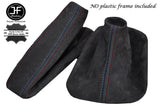 ANTHRACITE SUEDE TRI STITCH MANUAL GEAR HANDBRAKE FITS BMW E36 E46 1992-2005