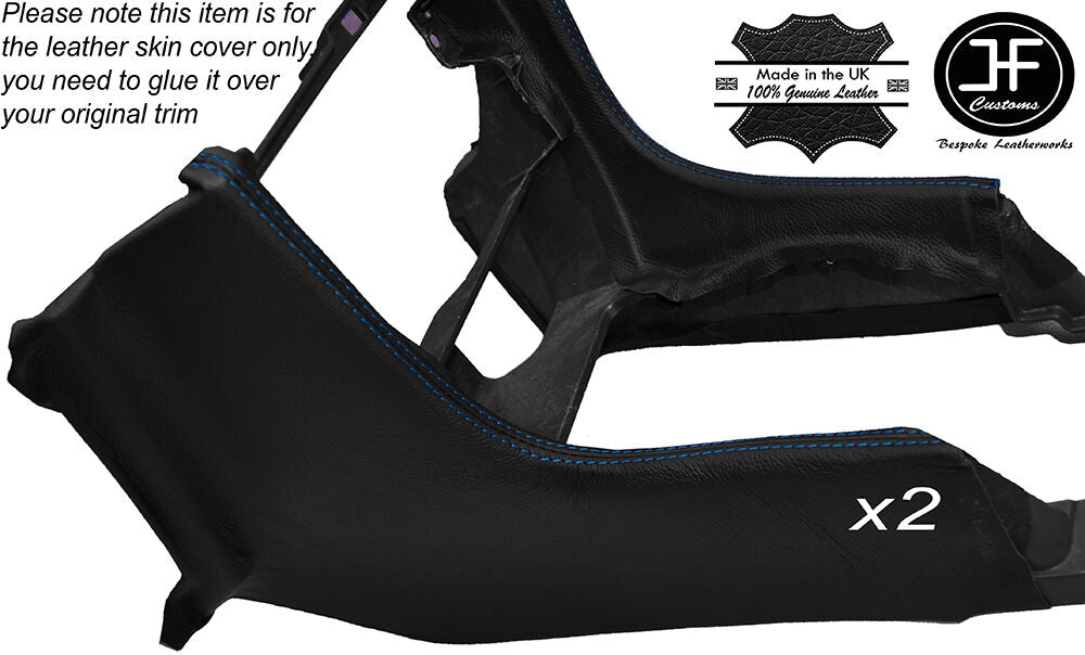 BLUE STITCH CONSOLE GEAR SURROUND TRIM SKIN COVER FITS TOYOTA CELICA 1990-1993