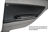 GREY STITCH 2X REAR DOOR CARD TRIM LEATHER COVERS FITS BMW E46 COUPE 1998-2005