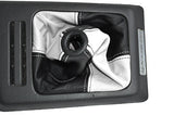 white & black FITS VW VOLKSWAGON CORRADO 88-95 LEATHER GEAR GAITER 2 TONE