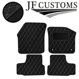 WHITE DIAMOND STITCH VINYL 4X TAILORED FLOOR CARPET FOR VW UP 5DR 12-21 JF1