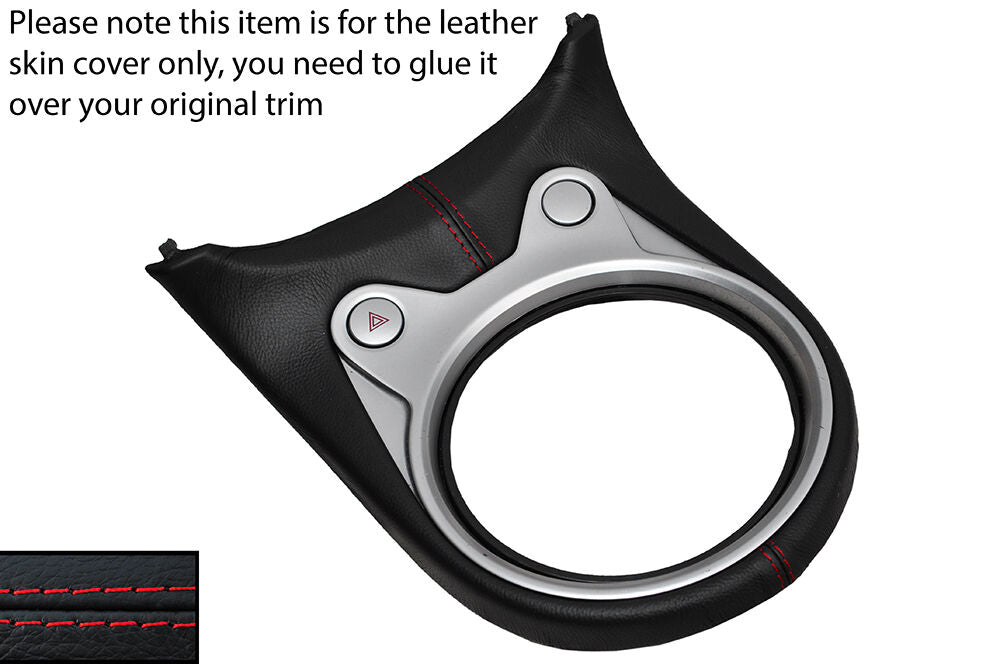 RED STITCHING GEAR SURROUND LEATHER SKIN COVER FITS NISSAN 370Z Z34 2009-2015