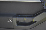 yellow stitching FITS VAUXHALL OPEL MERIVA  2X DOOR HANDLE COVERS CUSTOM NEW