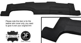 BLACK STITCH TOP DASH DASHBOARD LEATHER COVER FITS DELOREAN DMC-12 1981-1983