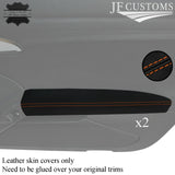 ORANGE STITCH 2X FRONT DOOR CARD ARMREST COVER FOR PORSCHE 718 CAYMAN 982 16-22