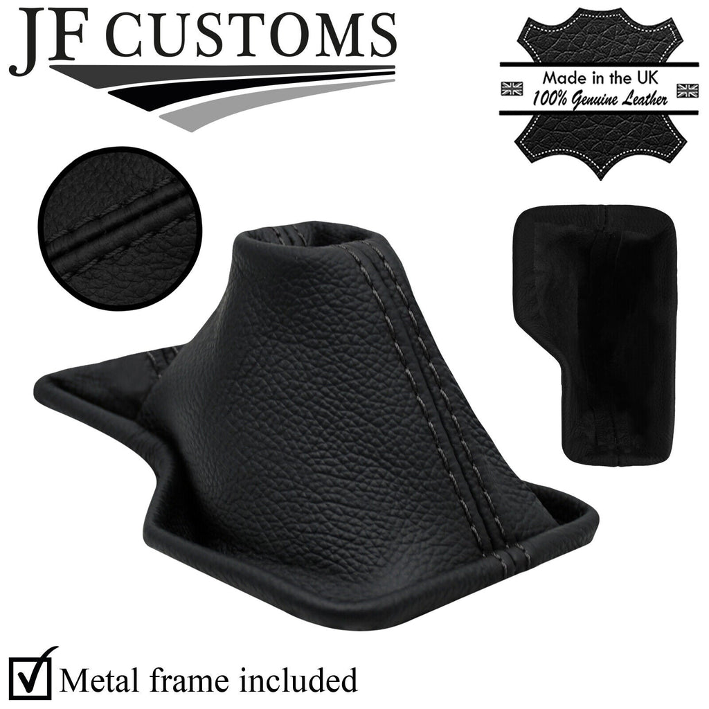 BLACK STITCH LEATHER AUTO GEAR GAITER +METAL FRAME FOR INFINITI EX35 EX37 08-13