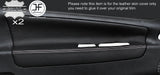 WHITE STITCH 2X FRONT DOOR CARD LEATHER COVERS FITS PEUGEOT 207 07-13 3 DOOR