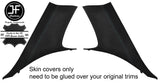BLACK STITCH 2X REAR C PILLAR SUEDE COVERS FOR BMW 6 SERIES E63 COUPE 04-10