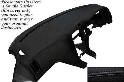BLACK STITCH FITS TOYOTA MR2 MK2 89-2000 DASH DASHBOARD LEATHER SKIN COVER ONLY