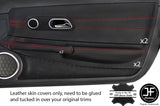 RED STITCH 2X FULL DOOR CARD TRIM LEATHER COVERS FOR CHRYSLER CROSSFIRE 03-08