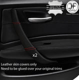 1 SERIES FITS BMW E87 2X DOOR HANDLE TRIM COVERS red stitch CUSTOM NEW
