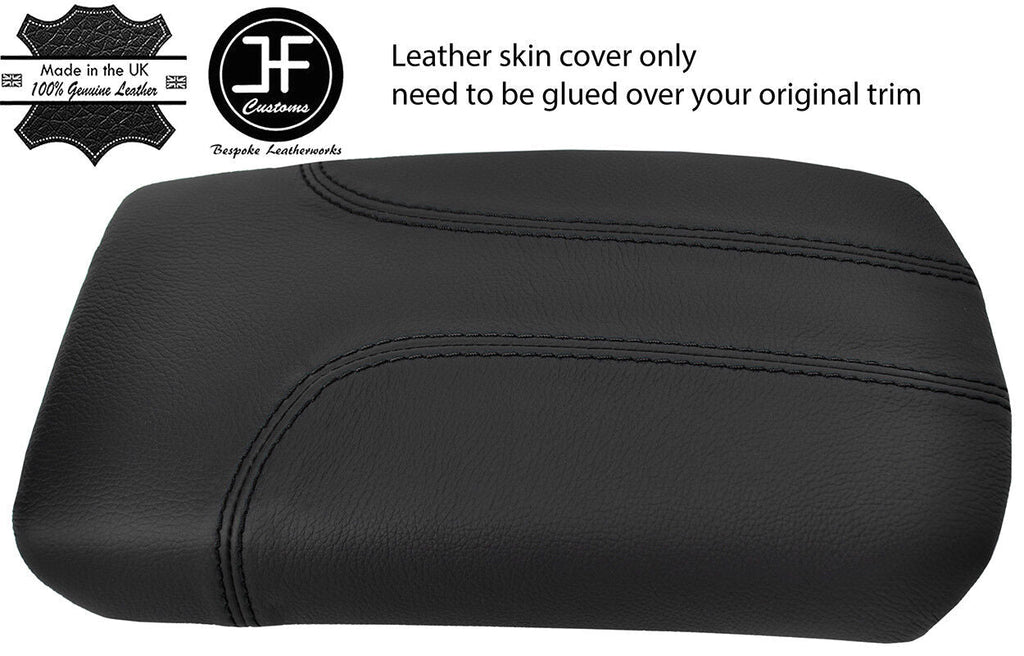 BLACK STITCH ARMREST LID LEATHER COVER FITS NISSAN QASHQAI J11 2017-2018