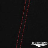 FOR BMW 6 SERIES F12 F13 F06 11-18 RED STITCH SUEDE ARMREST COVERS CUSTOM NEW