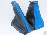 FITS FIAT PUNTO MK1 LEATHER+ PU SUEDE GAITERS SET BLUE BLACK CUSTOM NEW