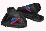 FITS BMW E30 GEAR + HANDBRAKE TRI STRIPES 81-92 LEATHER CUSTOM NEW MADE IN UK