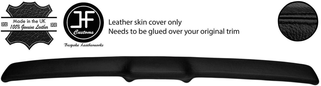 BLACK REAL LEATHER TOP DASH DASHBOARD PAD COVER FOR FORD MUSTANG 71-73  DSG 2