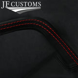 RED STITCH LEATHER SPEEDO SURROUND SKIN COVER FITS RANGE ROVER P38 94-02