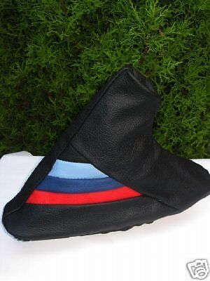 FITS BMW E36 E46 HANDBRAKE GAITER LEATHER TRI STRIPES CUSTOM NEW MADE IN UK