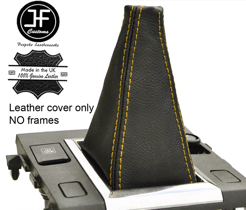 YELLWO STITCH MANUAL REAL LEATHER GEAR GAITER FITS SUZUKI GRAND VITARA 2006-2013
