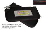 RED STITCH 2X SUN VISORS LEATHER SKIN COVERS FITS FORD FOCUS MK3 2011-2014