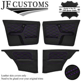 PURPLE DIAMOND STITCH LEATHER 4X DOOR CARD COVERS FITS BMW E30 COUPE STYLE 3