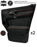 RED STITCH 2X FULL DOOR CARD LEATHER COVERS FOR MERCEDES SPRINTER W906 06-15