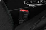 GREY STITCH GREY TARTAN  2X SEAT BELT TALL COVERS FOR VW T5 TRANSPORTER