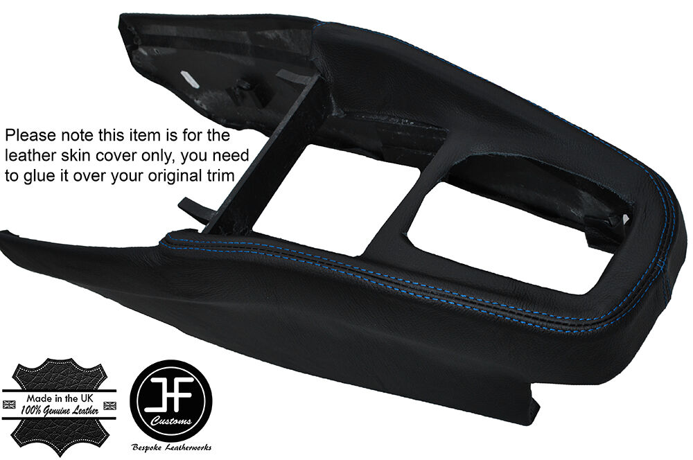 BLUE STICH CONSOLE GEAR SURROUND LEATHER COVER FITS VW GOLF MK4 IV JETTA 98-05