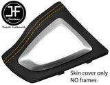 YELLOW STITCH AUTOMATIC GEAR SURROUND NAPPA LEATHER COVER FOR BMW F30 F31 11-19