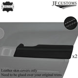 L GREY STITCH LEATHER 2XFRONT DOOR CARD ARMREST COVER FOR RANGE ROVER L494 13-21