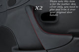 RED STITCH 2X DOOR HANDLE TRIM LEATHER COVER FITS MAZDA MX5 MK2 MIATA 98-00