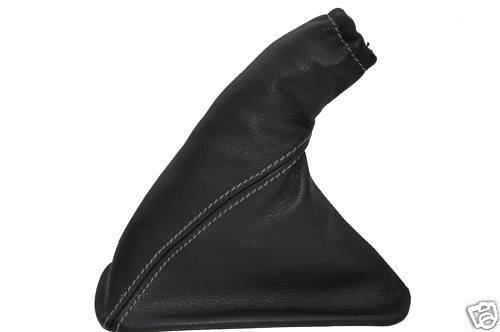 FITS OPEL CALIBRA  LEATHER HANDBRAKE GAITER L GREY STITCH CUSTOM NEW MADE IN UK