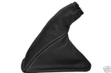 FITS OPEL CALIBRA  LEATHER HANDBRAKE GAITER L GREY STITCH CUSTOM NEW MADE IN UK