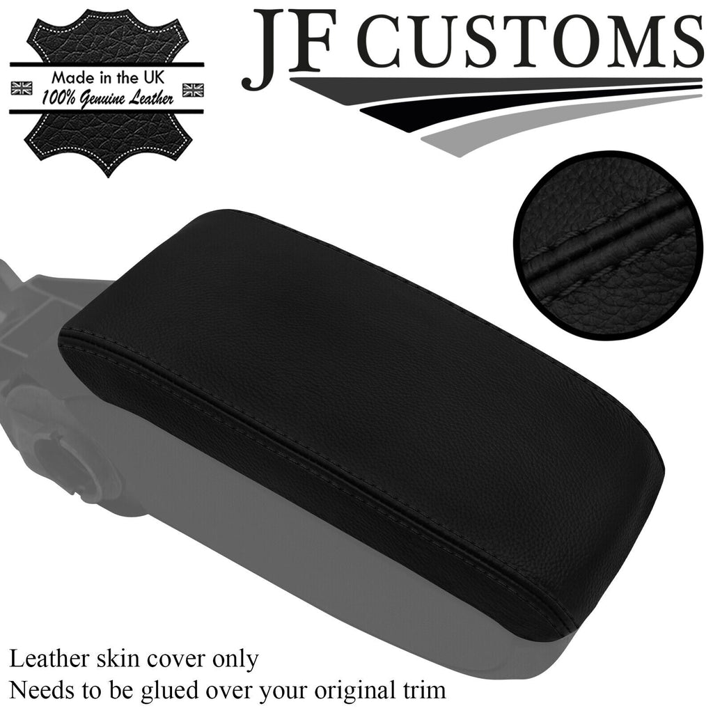 BLACK STITCH ITALIAN LEATHER ARMREST LID COVER FOR AUDI A3 8P 04-12 STYLE 2
