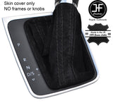 BLACK STITCH SUEDE DSG AUTOMATIC GEAR GAITER FITS VW GOLF MK7 VII 2013-2017