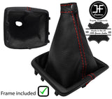 RED STITCH LEATHER AUTOMATIC GEAR+PLASTIC FRAME FOR RENAULT ESPACE 03-14