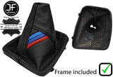 BLACK REAL LEATHER TRI STRIPES GEAR+PLASTIC FRAME FOR BMW E36 3 SERIES 91-99
