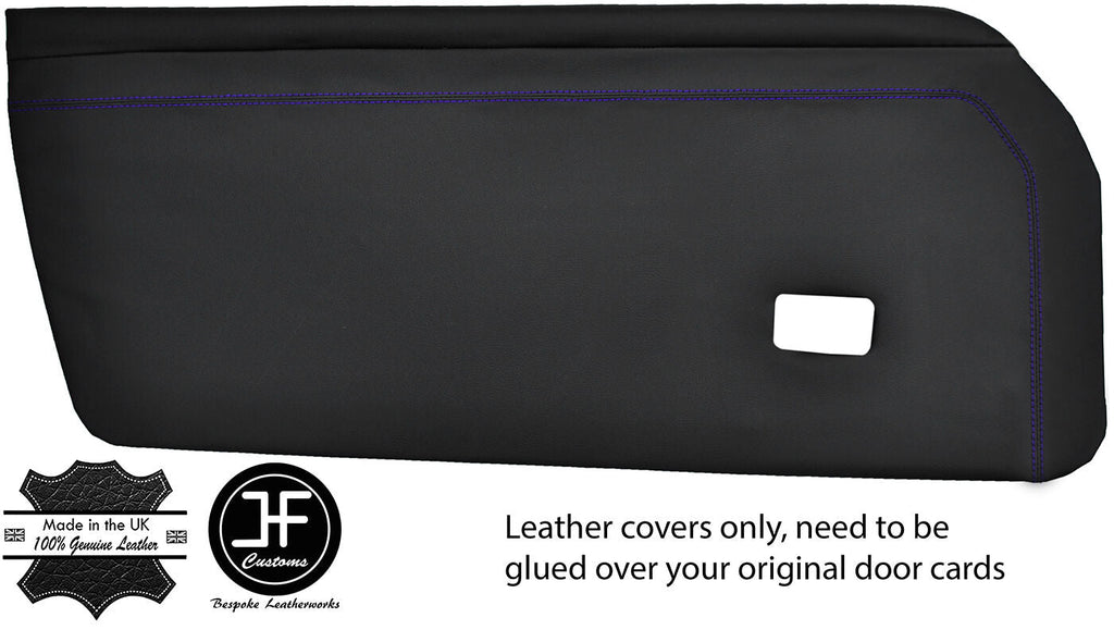 PURPLE STITCH 2X FRONT FULL DOOR CARD LTHR COVERS FITS PORSCHE 914 69-76 STYLE 2