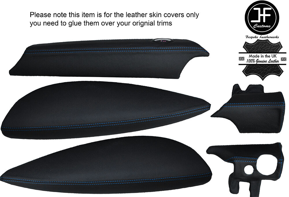 BLUE STITCH LOWER DASH TRIM & PANTHERS LEATHER COVERS FITS BMW MINI R56 07-13