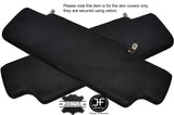 BLACK STITCH 2X SUN VISORS LUXE SUEDE COVERS FITS LAND ROVER DEFENDER 90 110