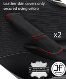 RED STITCH 2X REAR DOOR HANDLE LEATHER COVERS FITS BMW X1 E84 2009-2015