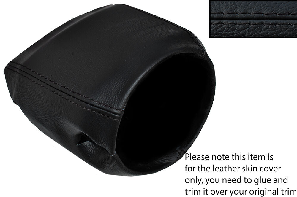 BLACK STITCHING STEERING SHROUD LEATHER SKIN COVER FITS MERCEDES W201 190 190E