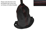 RED STITCH LEATHER GEAR GAITER FITS OVER RUBBER FITS VW BEETLE TYPE 1 CLASSIC