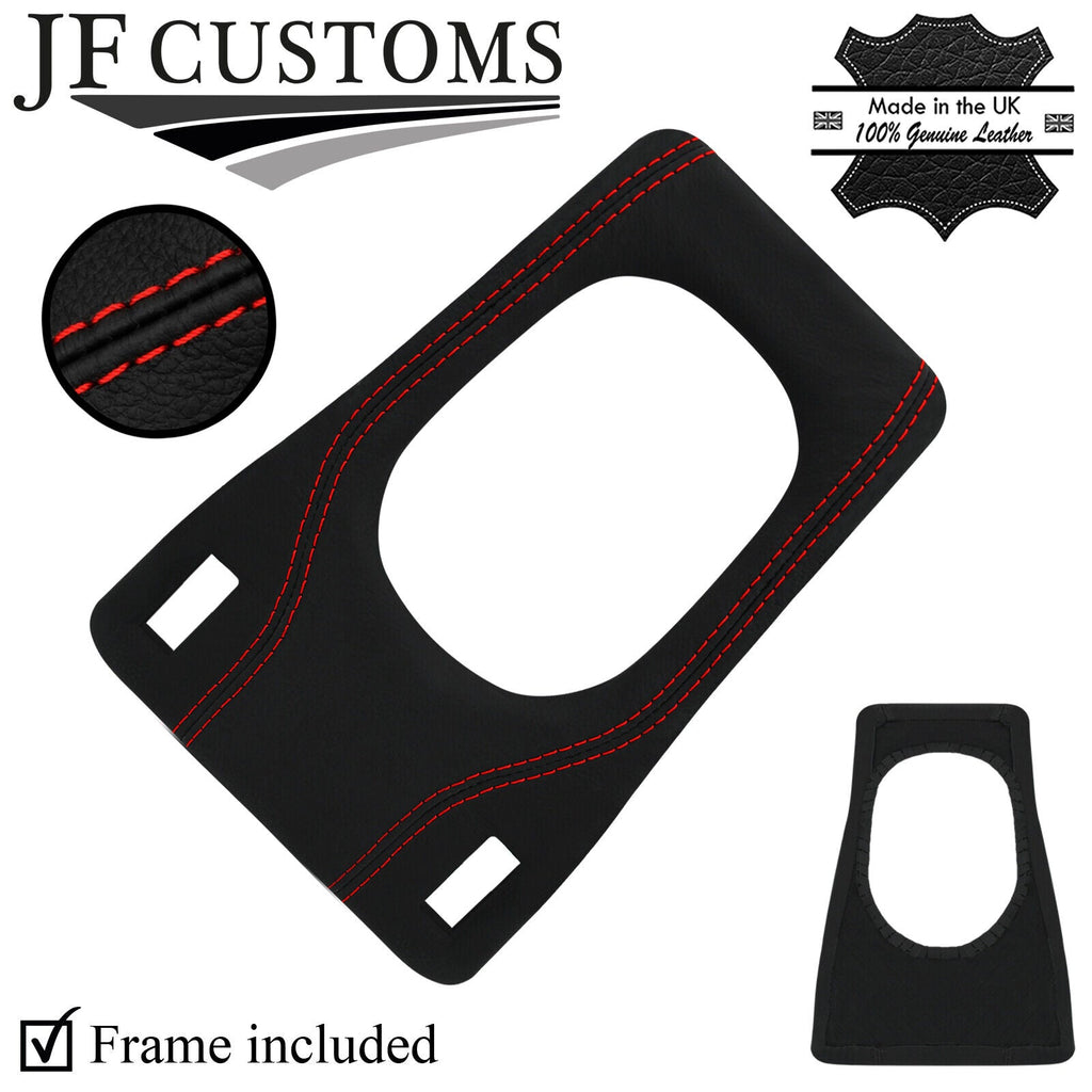 RED STITCH LEATHER GEAR SURROUND TRIM + FRAME FOR PORSCHE 944 1982-1991