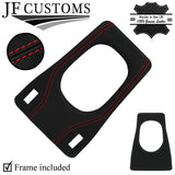 RED STITCH LEATHER GEAR SURROUND TRIM + FRAME FOR PORSCHE 944 1982-1991