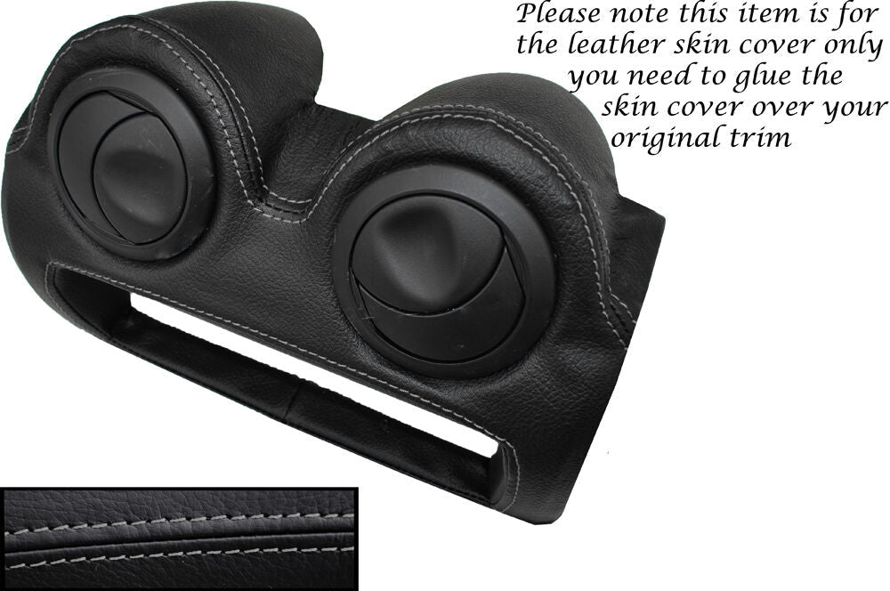 GREY STITCH RADIO SURROUND LEATHER SKIN COVER FITS LOTUS ELISE EXIGE S2 07-13