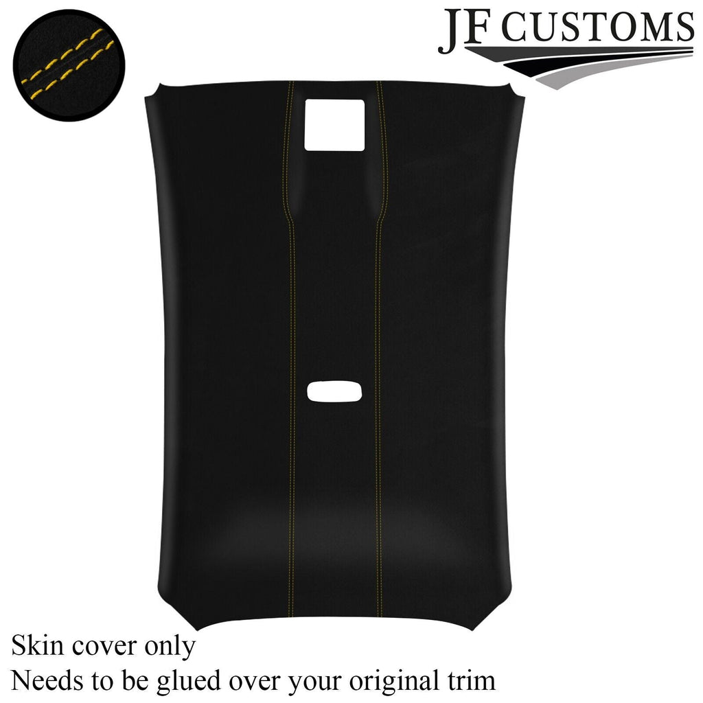 YELLOW STITCH LUXE SUEDE HEADLINER COVER FITS FORD FIESTA MK7 13-17 CUSTOM NEW