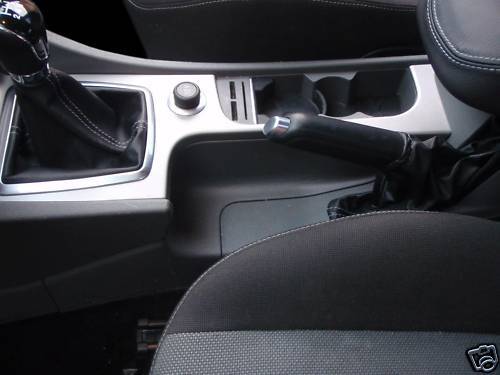 FITS FORD FOCUS MK3 08+ GEAR+HANDBRAKE GAITER WHITE STITCH CUSTOM NEW MADE IN UK