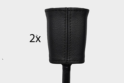black stitch FITS JAGUAR X TYPE 01-09 2X FRONT SEAT BELT STALK  COVERS